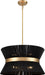 DVI Lighting - DVP43605BR-BK - Six Light Pendant - Ellesmere - Brass With Black Shade