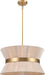 DVI Lighting - DVP43605BR-OAT - Six Light Pendant - Ellesmere - Brass With Oat Shade
