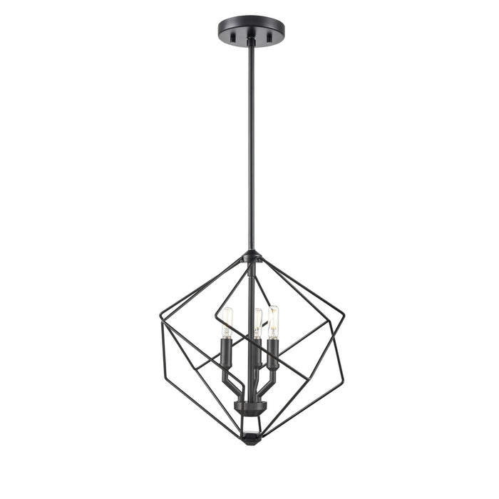 DVI Lighting - DVP44920EB - Three Light Pendant - Ashoona - Ebony