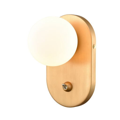 DVI Lighting - DVP45001BR-OP - One Light Wall Sconce - Atwood - Brass With Half Opal Glass