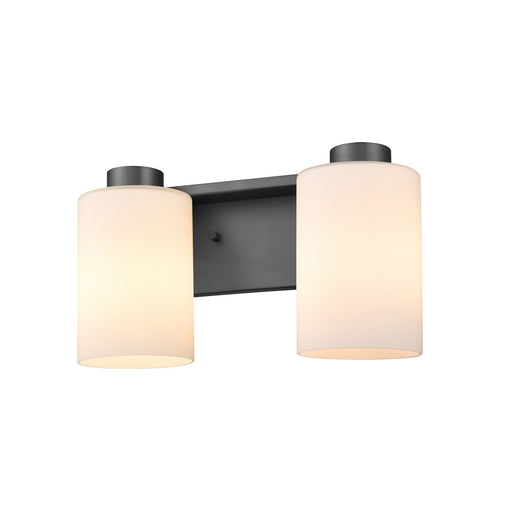 DVI Lighting - DVP47122EB-OP - Two Light Vanity - Manitou - Ebony With Half Opal Glass