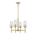 DVI Lighting - DVP50224BR-CRK - Four Light Chandelier - Athenium - Brass With Crackle Glass