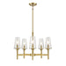 DVI Lighting - DVP50225BR-CRK - Five Light Chandelier - Athenium - Brass With Crackle Glass