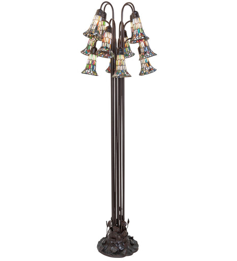 Stained Glass Pond Lily 12 Light Floor Lamp