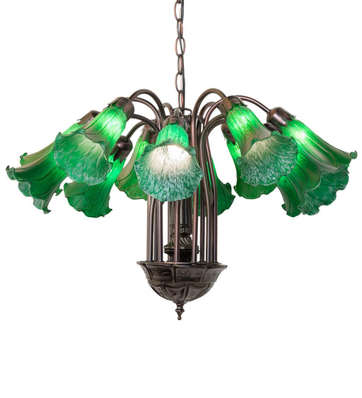 Meyda Tiffany - 14136 - 12 Light Chandelier - Green - Mahogany Bronze