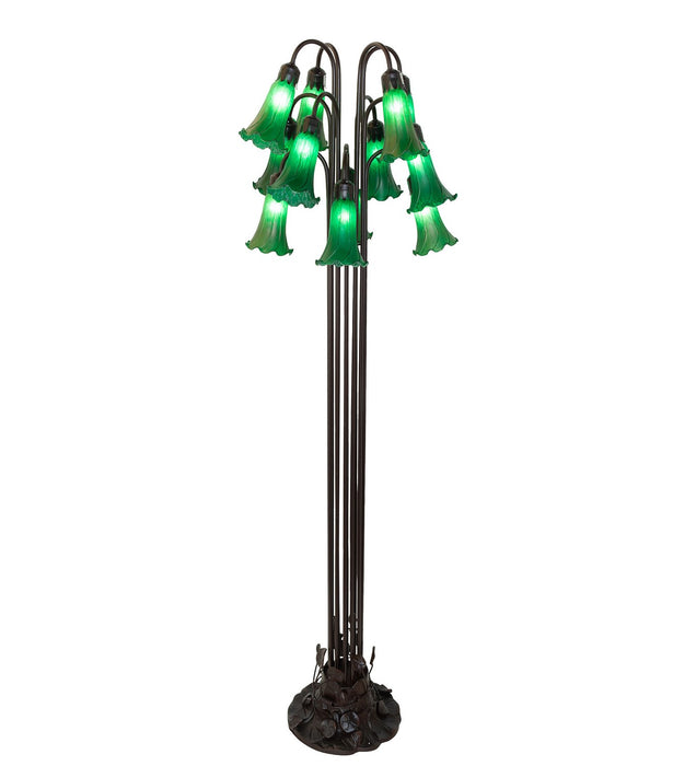 Meyda Tiffany - 15881 - 12 Light Floor Lamp - Green - Mahogany Bronze