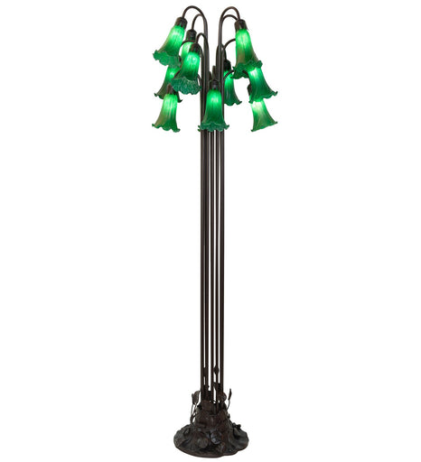Green 12 Light Floor Lamp