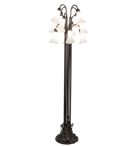 White 12 Light Floor Lamp