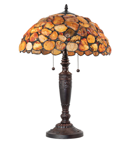 Meyda Tiffany - 253041 - Two Light Table Lamp - Agata - Mahogany Bronze