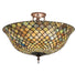 Meyda Tiffany - 256191 - Three Light Flush Mount - Tiffany Fishscale - Mahogany Bronze