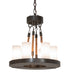 Meyda Tiffany - 258347 - Six Light Chandelier - Loxley - Timeless Bronze