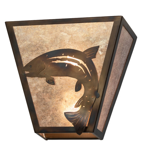 Leaping Trout Two Light Wall Sconce