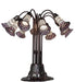 Meyda Tiffany - 261672 - Ten Light Table Lamp - Stained Glass Pond Lily - Mahogany Bronze
