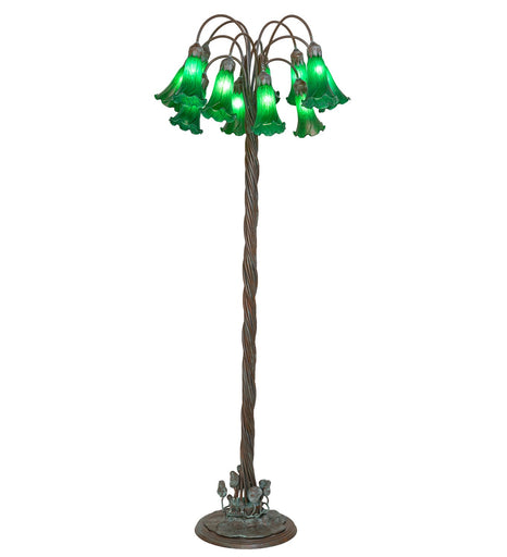Green 12 Light Floor Lamp