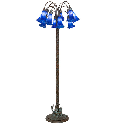 Blue 12 Light Floor Lamp