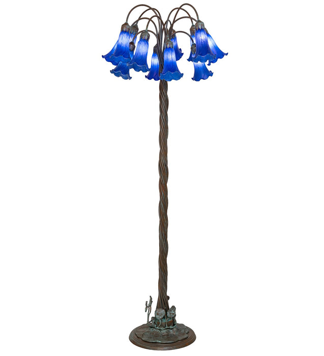 Meyda Tiffany - 262117 - 12 Light Floor Lamp - Blue - Bronze