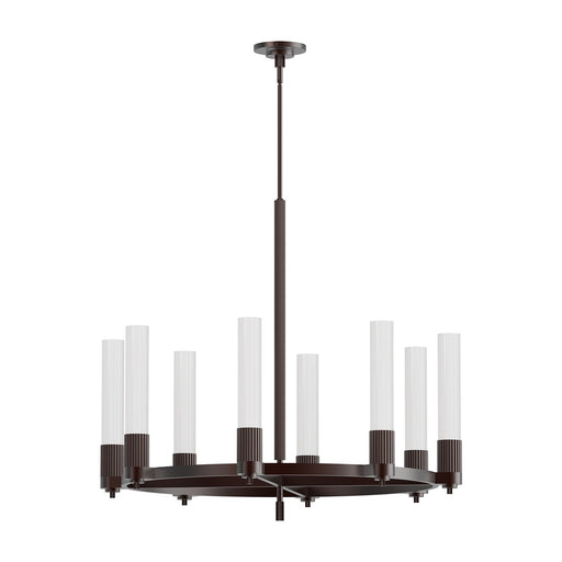 Rue Eight Light Chandelier Warm Bronze