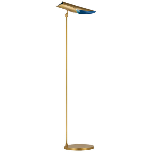 Visual Comfort Signature - CD 1020SB/RB - LED Floor Lamp - Flore - Soft Brass And Riviera Blue
