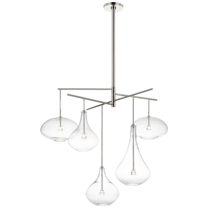 Visual Comfort Signature - CD 5025PN-CG - LED Chandelier - Lomme - Polished Nickel