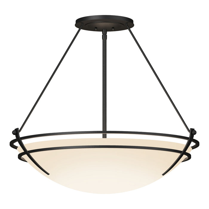 Hubbardton Forge - 124442-SKT-10-GG0054 - Three Light Semi-Flush Mount - Tryne - Black