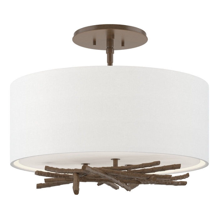 Hubbardton Forge - 127660-SKT-05-SF1505 - Three Light Semi-Flush Mount - Brindille - Bronze