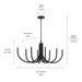 Kichler - 52553BK - Eight Light Chandelier - Odensa - Black