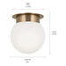 Kichler - 52586CPZ - One Light Flush Mount - Albers - Champagne Bronze