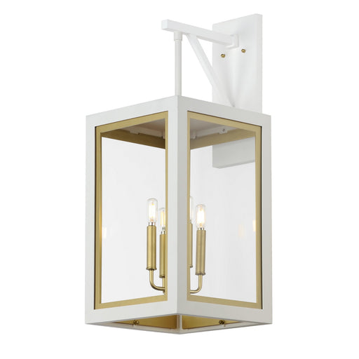 Maxim - 30056CLWTGLD - Four Light Outdoor Wall Sconce - Neoclass - White/Gold
