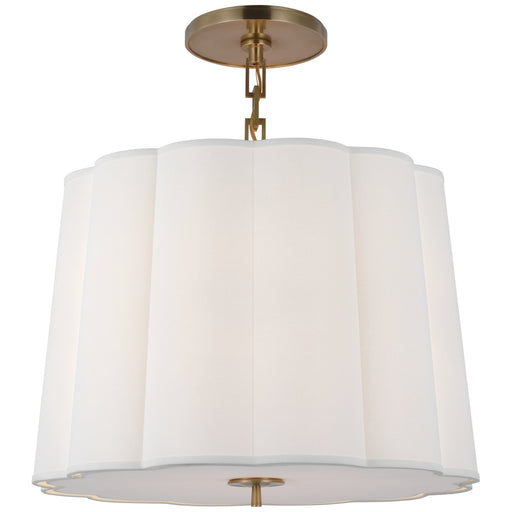 Visual Comfort Signature - BBL 5015SB-L - Five Light Hanging Lantern - Simple Scallop - Soft Brass