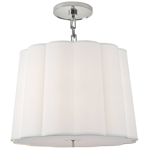 Visual Comfort Signature - BBL 5015SS-L - Five Light Hanging Lantern - Simple Scallop - Soft Silver