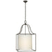 Visual Comfort Signature - CHC 2167AI-L - Three Light Hanging Lantern - Gustavian - Aged Iron