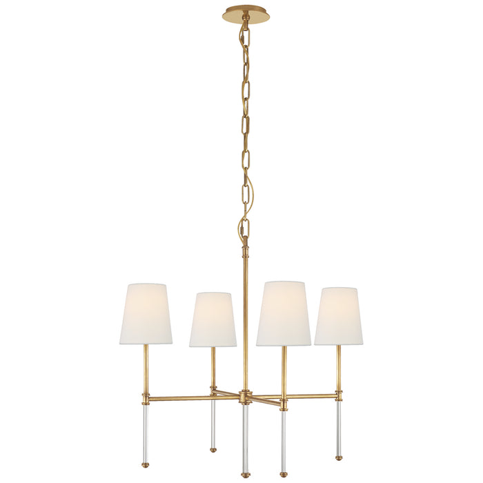 Visual Comfort Signature - SK 5050HAB-L - Four Light Chandelier - Camille - Hand-Rubbed Antique Brass