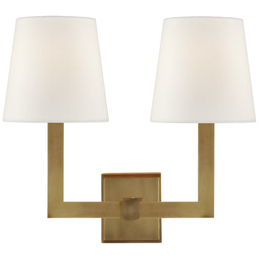 Visual Comfort Signature - SL 2820HAB-L - Two Light Wall Sconce - Square Tube - Hand-Rubbed Antique Brass