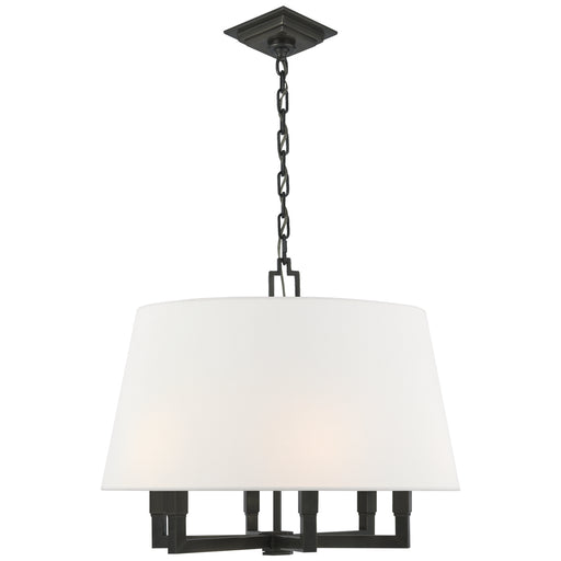 Visual Comfort Signature - SL 5820BZ-L - Six Light Hanging Lantern - Square Tube - Bronze