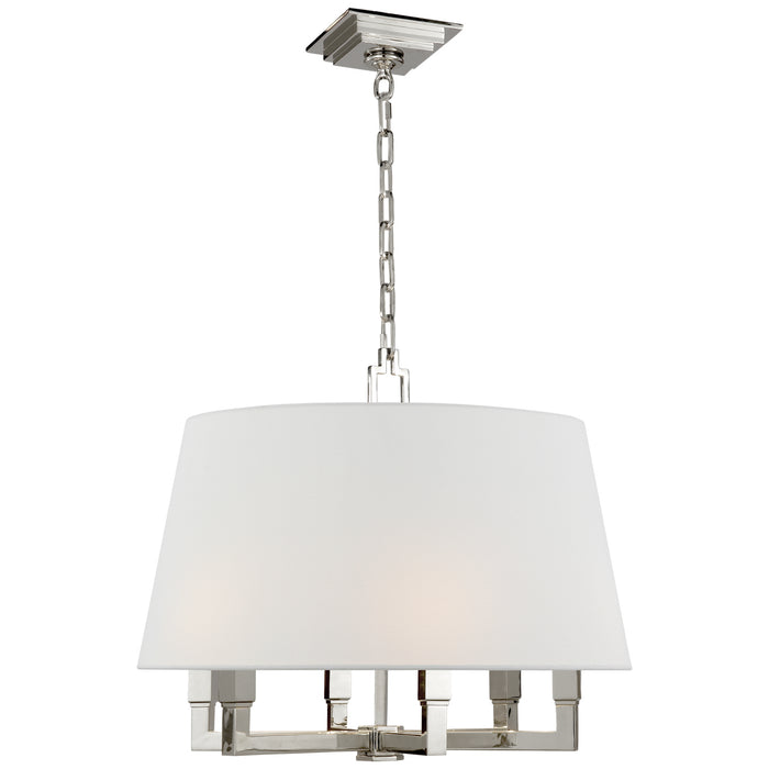 Visual Comfort Signature - SL 5820PN-L - Six Light Hanging Lantern - Square Tube - Polished Nickel