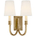 Visual Comfort Signature - TOB 2328HAB-L - Two Light Wall Sconce - Modern Library - Hand-Rubbed Antique Brass