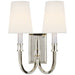 Visual Comfort Signature - TOB 2328PN-L - Two Light Wall Sconce - Modern Library - Polished Nickel