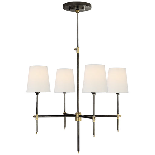 Visual Comfort Signature - TOB 5002BZ/HAB-L - Four Light Chandelier - Bryant - Bronze And Hand-Rubbed Antique Brass