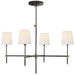 Visual Comfort Signature - TOB 5003BZ/HAB-L - Four Light Chandelier - Bryant - Bronze And Hand-Rubbed Antique Brass