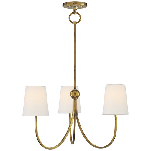 Visual Comfort Signature - TOB 5009HAB-L - Three Light Chandelier - Reed - Hand-Rubbed Antique Brass