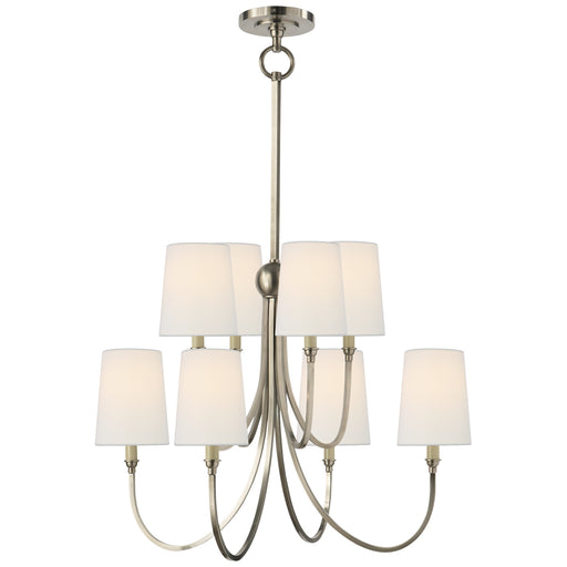 Visual Comfort Signature - TOB 5010AN-L - Eight Light Chandelier - Reed - Antique Nickel