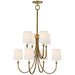 Visual Comfort Signature - TOB 5010HAB-L - Eight Light Chandelier - Reed - Hand-Rubbed Antique Brass
