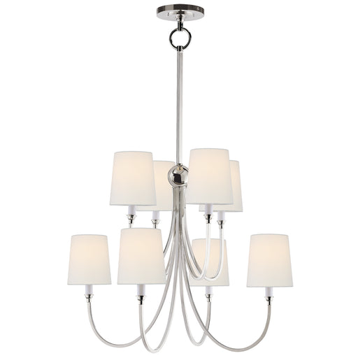 Visual Comfort Signature - TOB 5010PN-L - Eight Light Chandelier - Reed - Polished Nickel