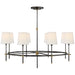 Visual Comfort Signature - TOB 5024BZ/HAB-L - Eight Light Chandelier - Bryant - Bronze And Hand-Rubbed Antique Brass