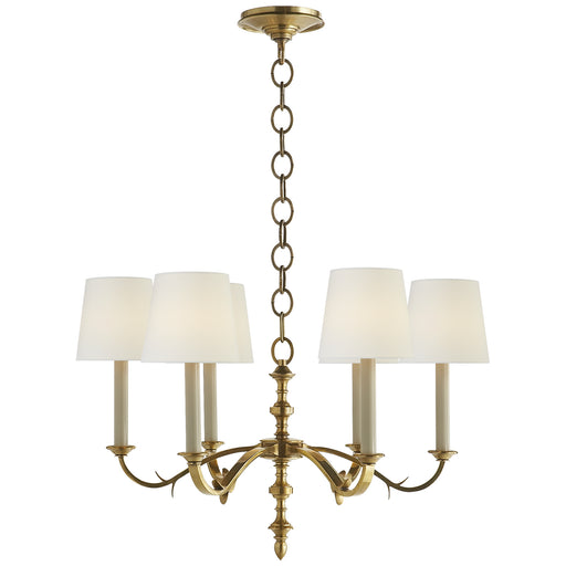 Visual Comfort Signature - TOB 5119HAB-L - Six Light Chandelier - Channing - Hand-Rubbed Antique Brass