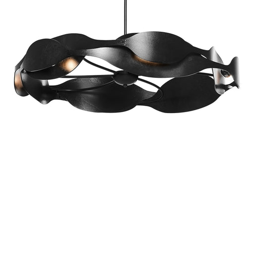 Waves Six Light Pendant Black