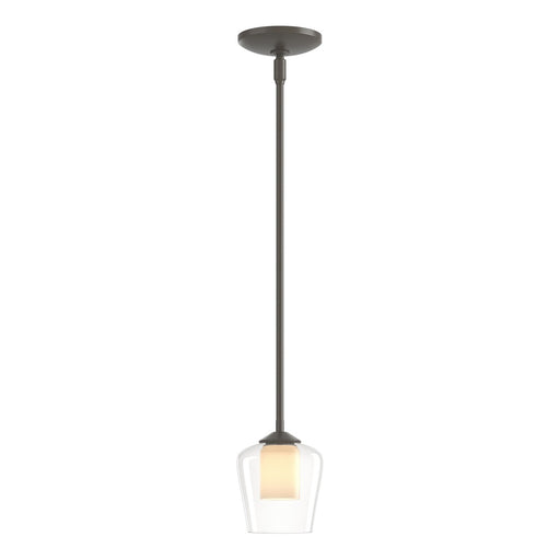 Simple Lines One Light Mini Pendant Dark Smoke