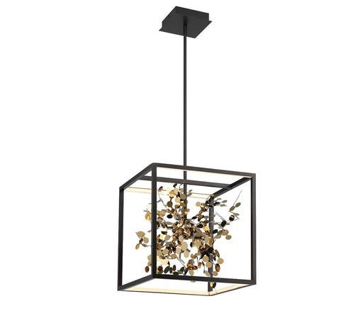 Terlizzi LED Chandelier Matte Black with Gold Accent
