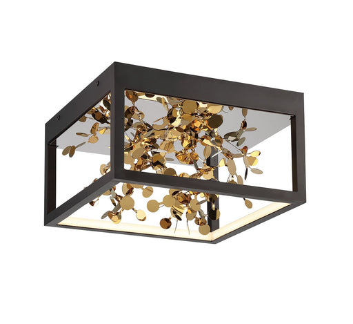 Terlizzi LED Ceiling Mount Matte Black with Gold Accent