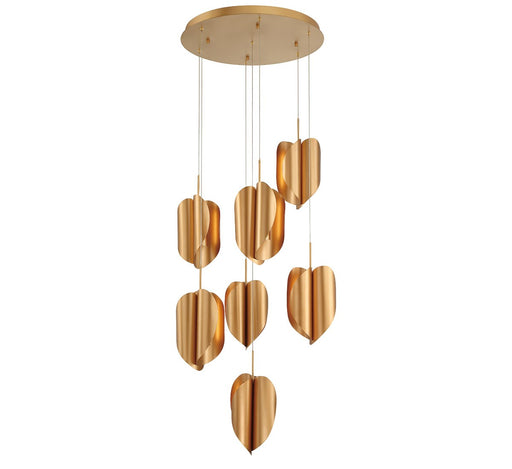 Portofino LED Chandelier Satin Gold